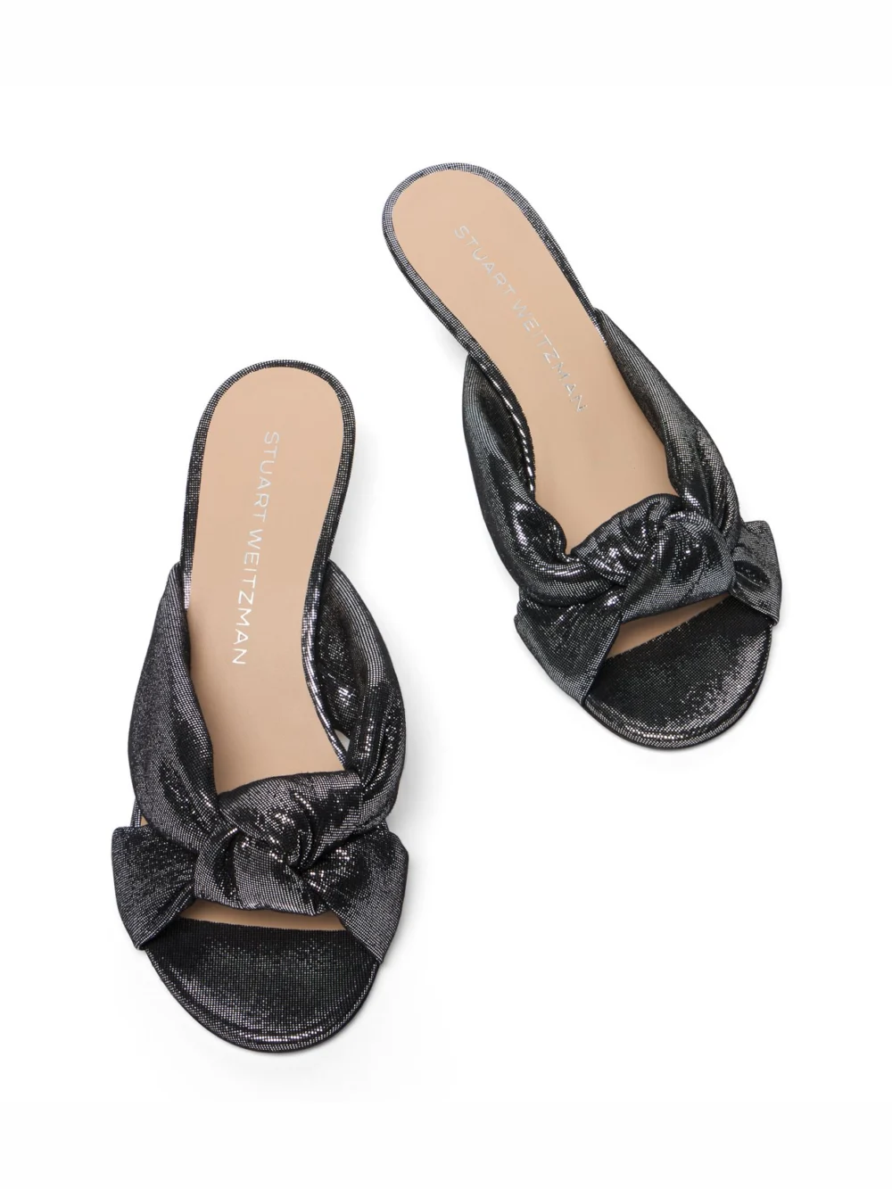 Stuart Weitzman Soplaya Slide 50 in Silver, view 4
