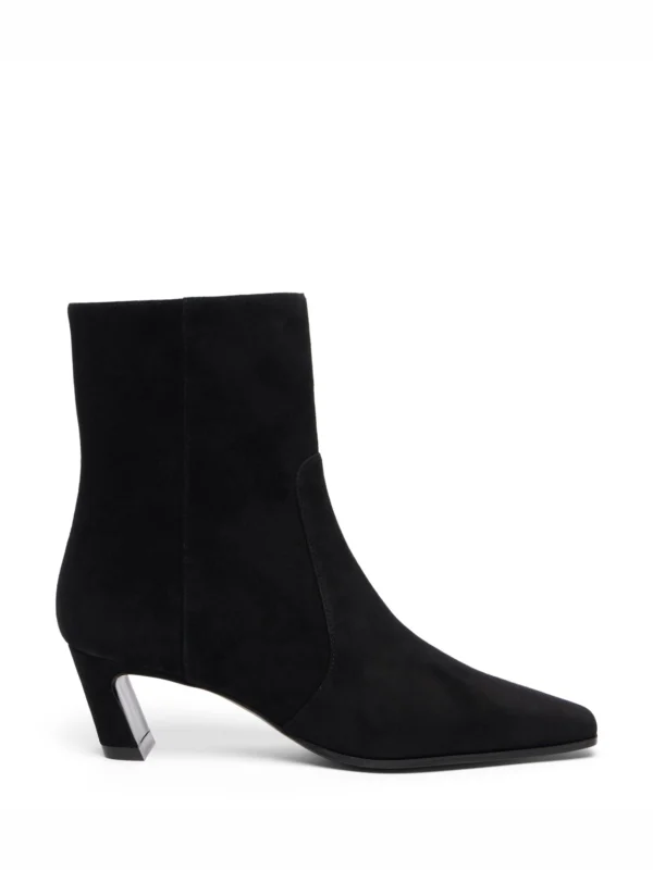 Stuart Weitzman Stassi Zip Bootie 50 in Black
