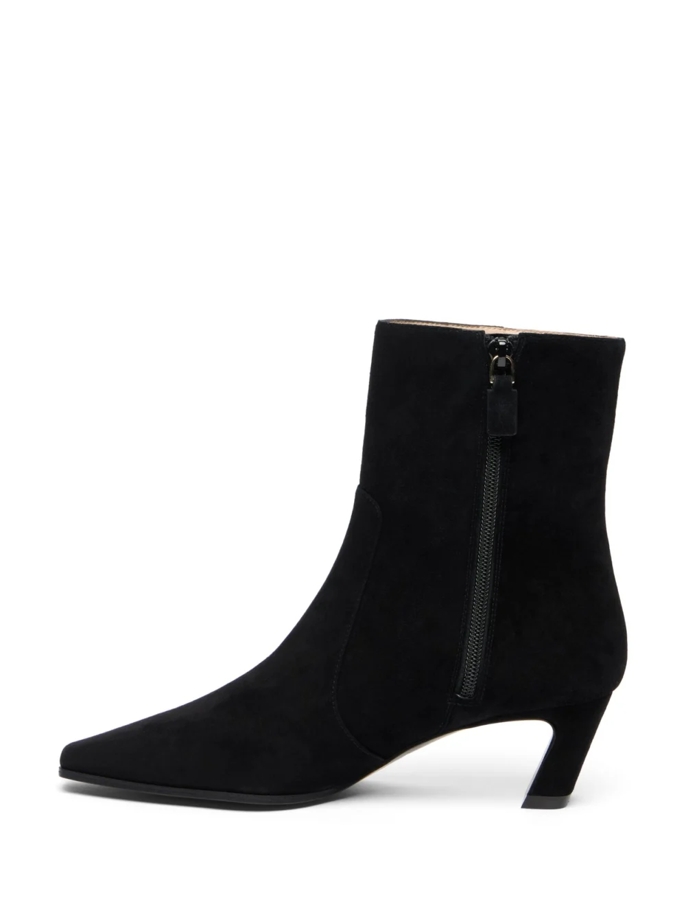 Stuart Weitzman Stassi Zip Bootie 50 in Black, view 3