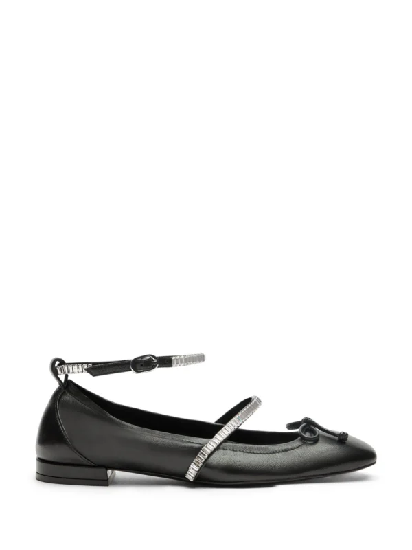 Stuart Weitzman Stefanie Ballet Flat in Black/clear