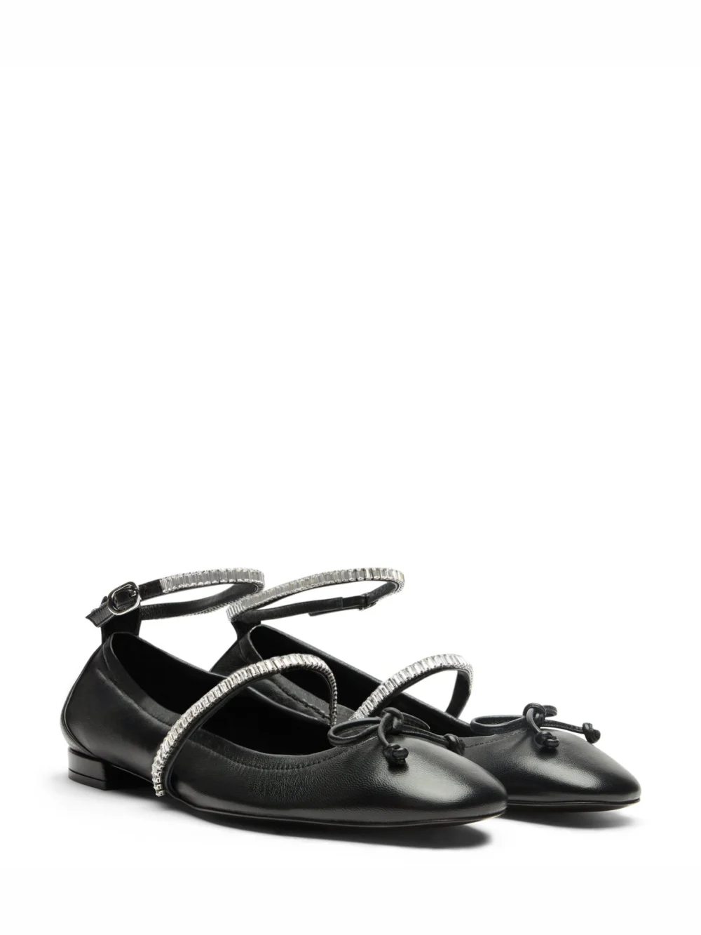 Stuart Weitzman Stefanie Ballet Flat in Black/clear, view 2