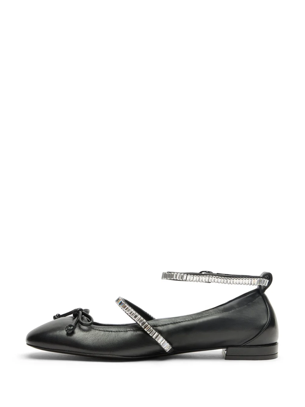 Stuart Weitzman Stefanie Ballet Flat in Black/clear, view 3