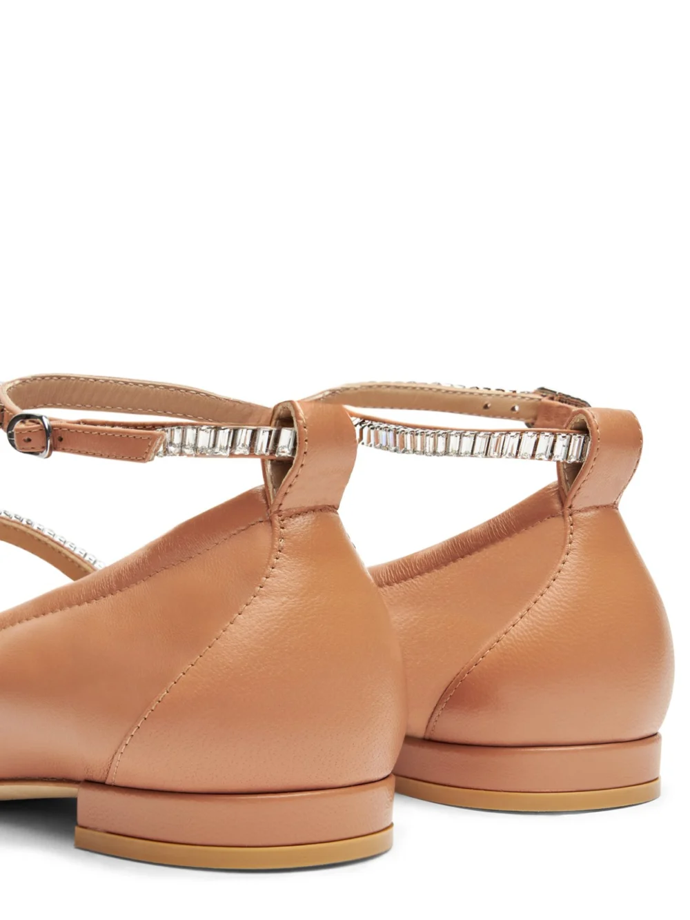 Stuart Weitzman Stefanie Ballet Flat in Tan/clear, view 5