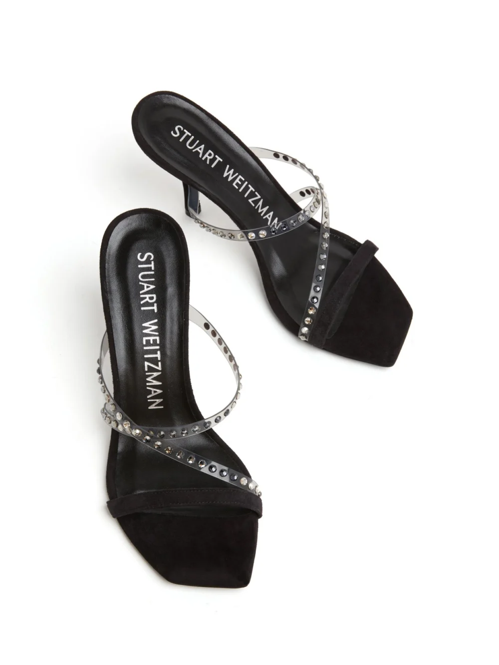 Stuart Weitzman Strapeze Crystal 85 Slide, view 4