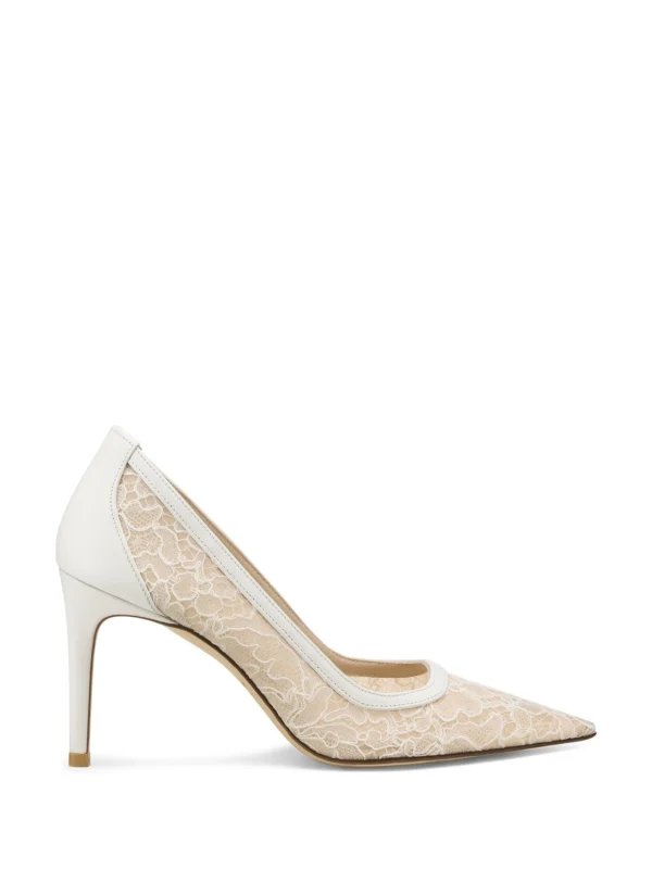 Stuart Weitzman Stuart Power 85 in Blanco/beige/blanco