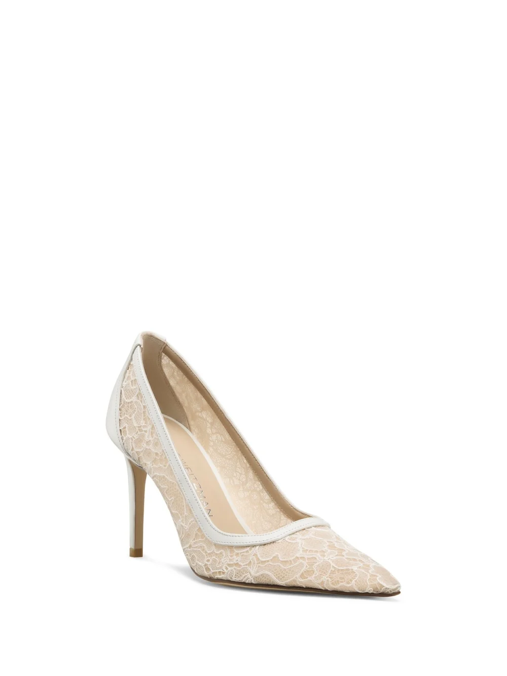 Stuart Weitzman Stuart Power 85 in Blanco/beige/blanco, view 2