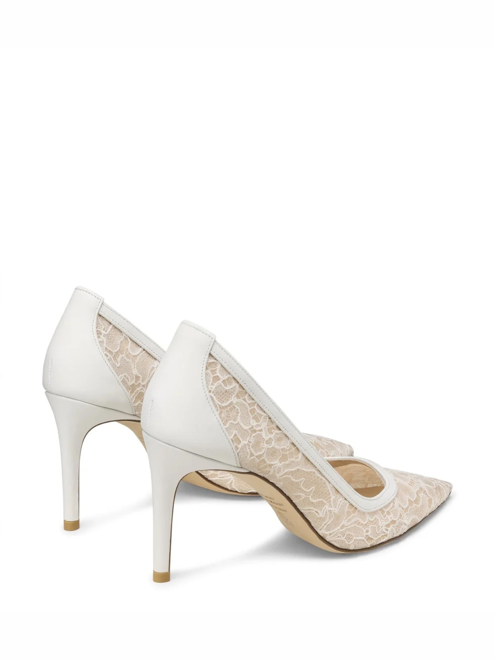 Stuart Weitzman Stuart Power 85 in Blanco/beige/blanco, view 3