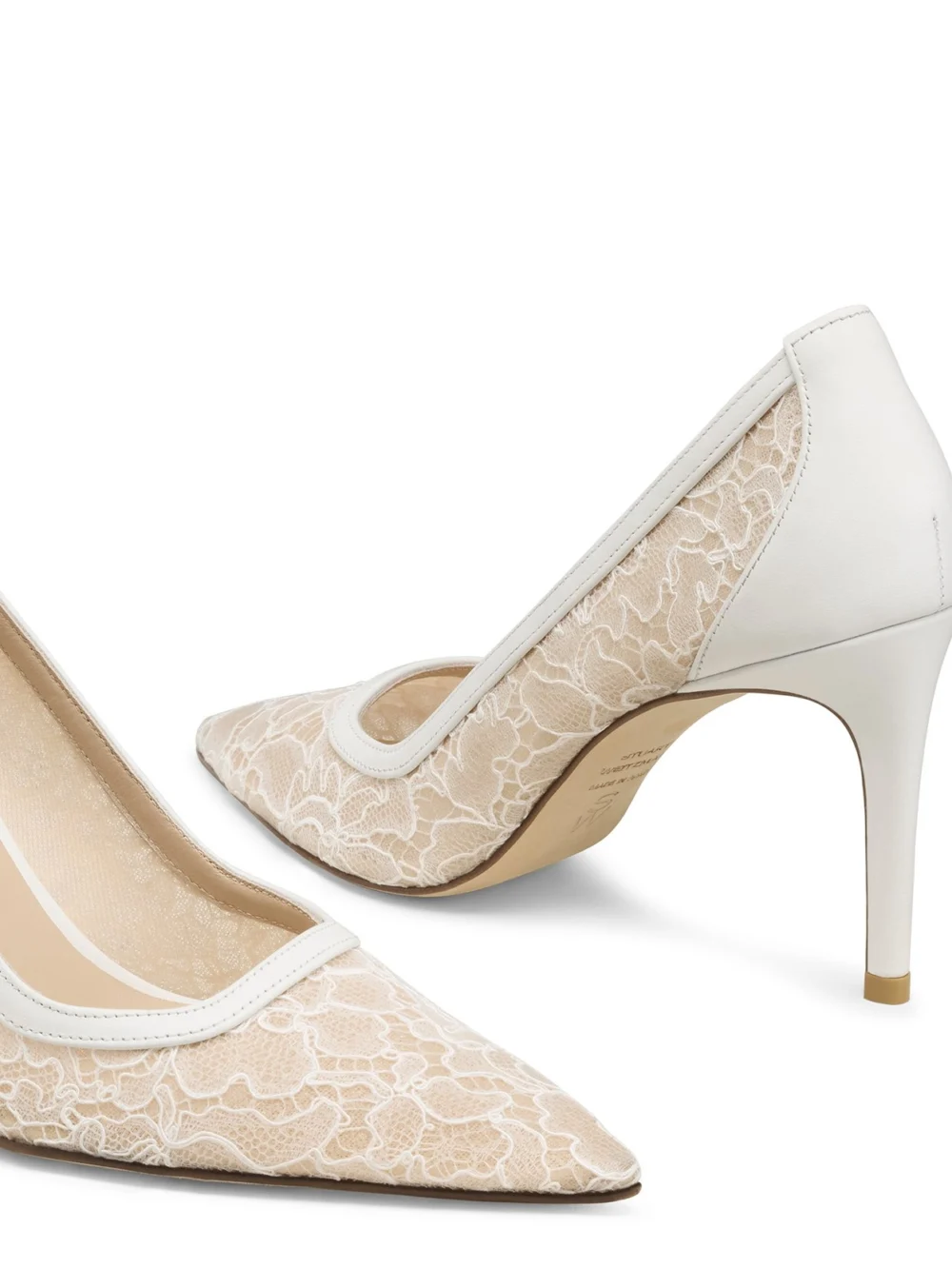 Stuart Weitzman Stuart Power 85 in Blanco/beige/blanco, view 4
