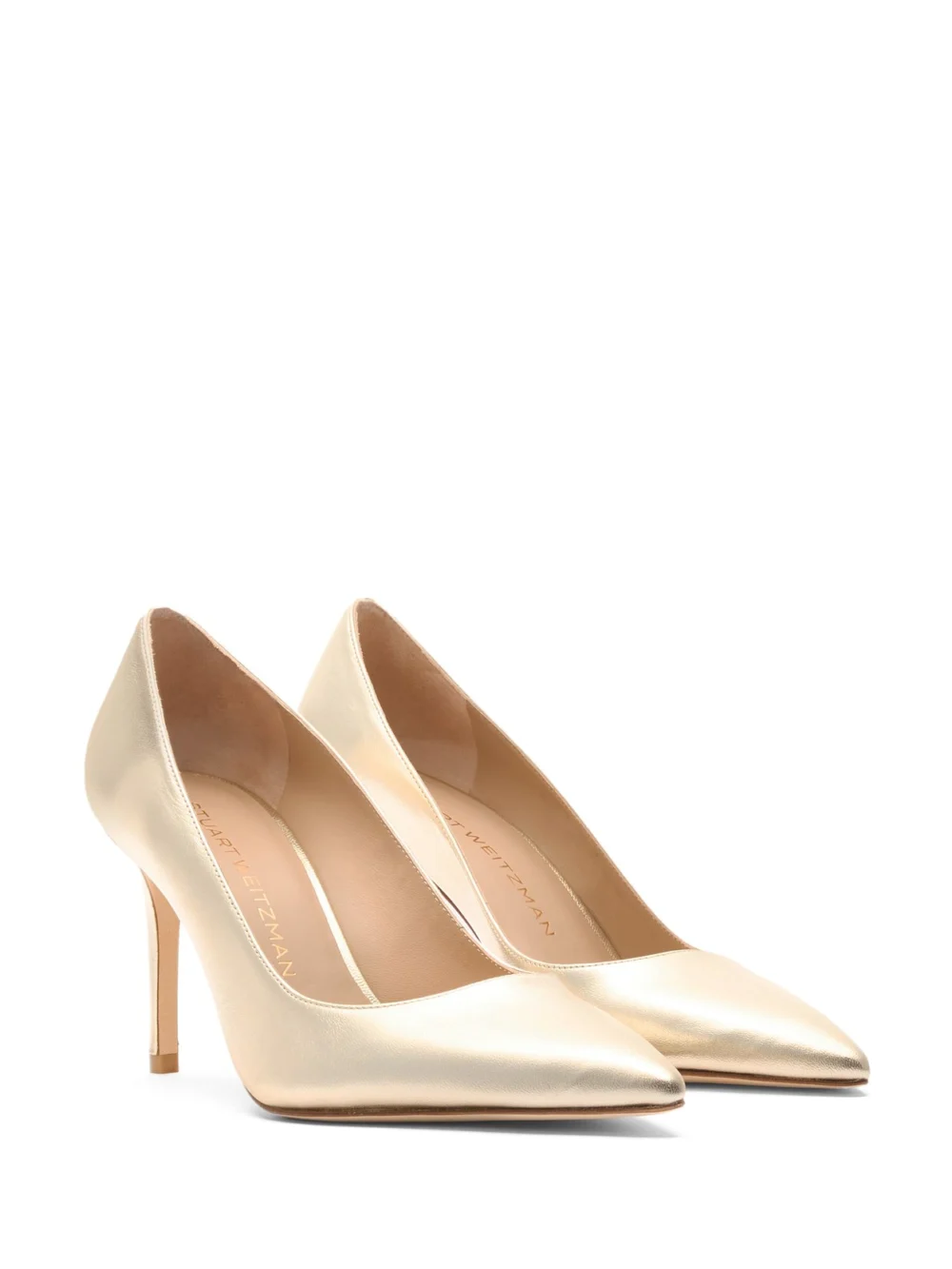 Stuart Weitzman Stuart Power 85 in Light Gold, view 2