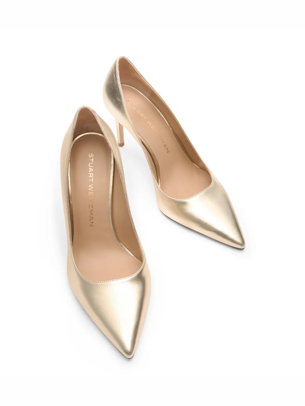 Stuart Weitzman Stuart Power 85 in Light Gold, view 4