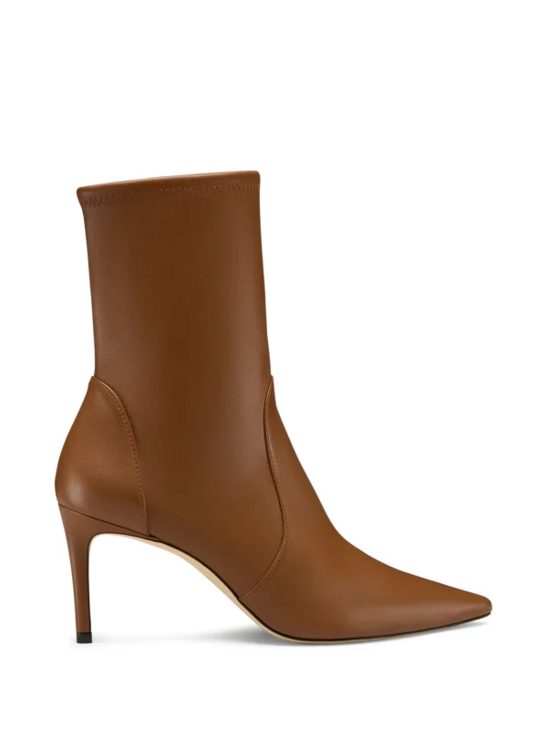 Stuart Weitzman Stuart Power Bootie 75 in Toasted Almond
