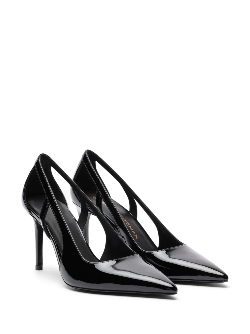Stuart Weitzman Stuart Power Cutout 85 in Black, view 2