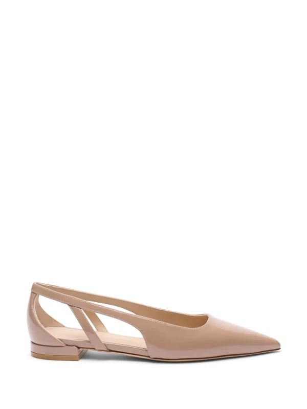 Stuart Weitzman Stuart Power Cutout Flat in Fawn