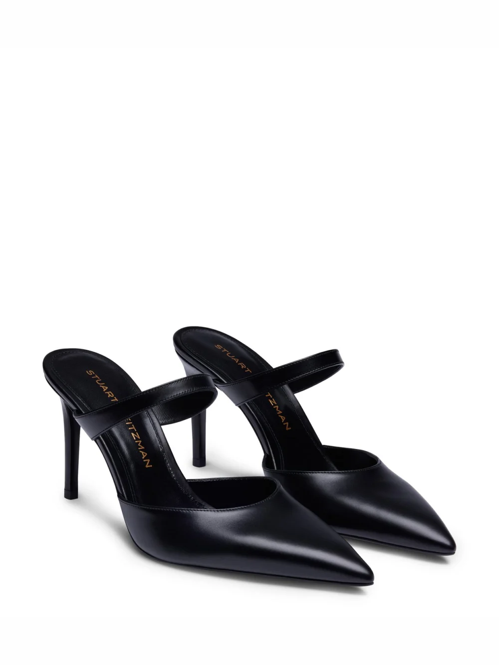 Stuart Weitzman Stuart Power Mule 85 in Black, view 2