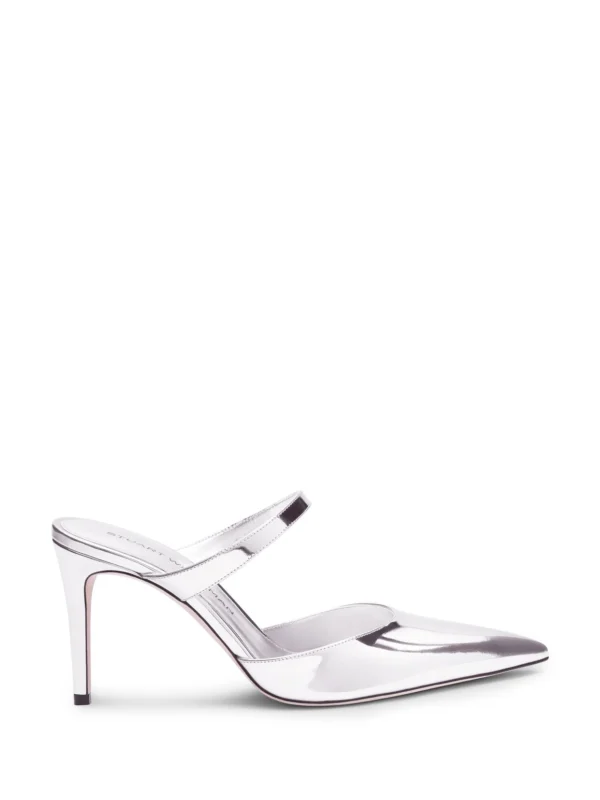 Stuart Weitzman Stuart Power Mule 85 in Silver