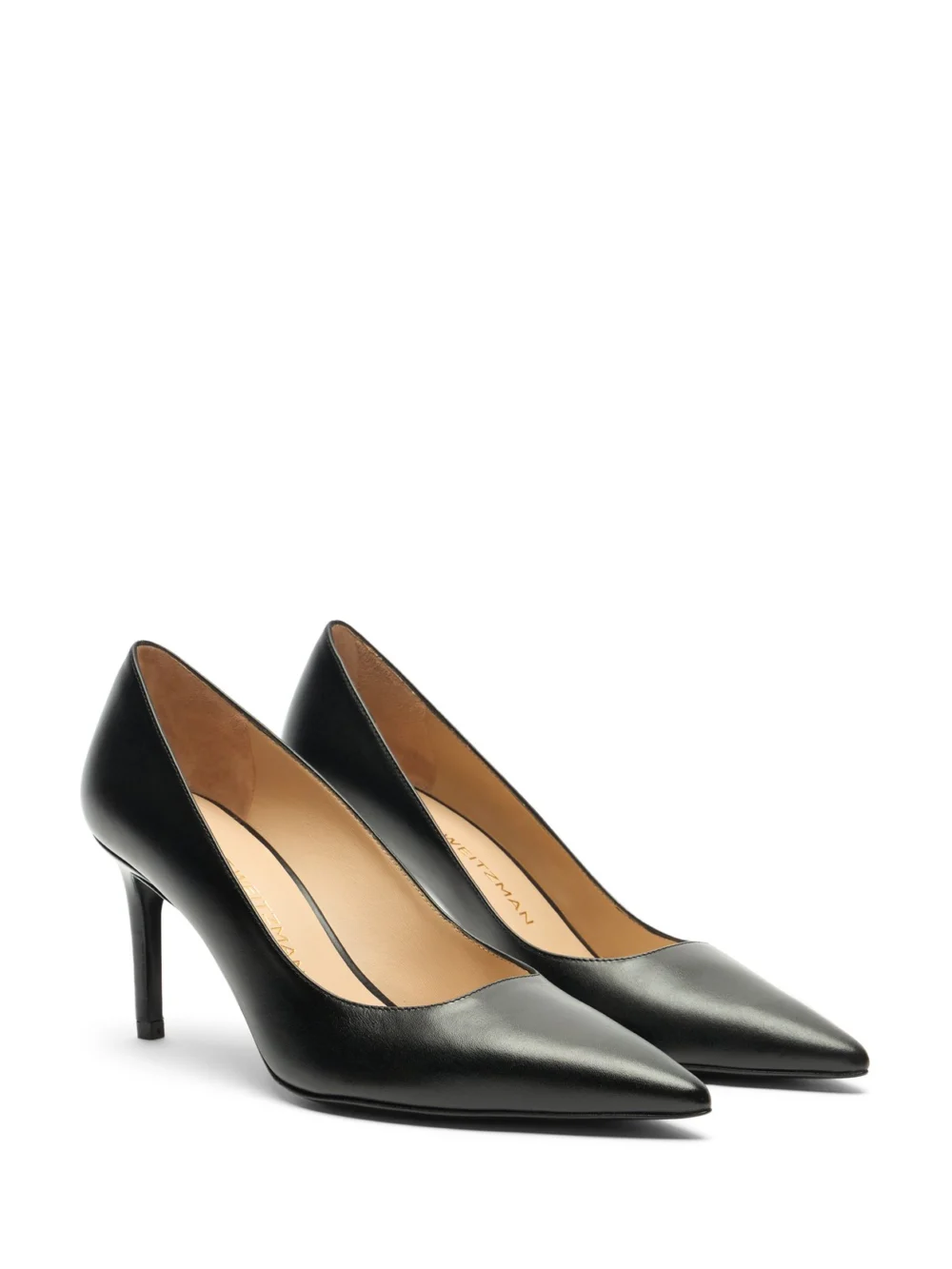 Stuart Weitzman Stuart Power Pump 75 in Black, view 2