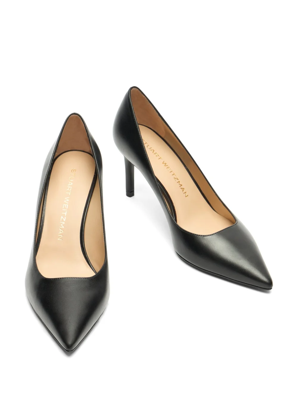 Stuart Weitzman Stuart Power Pump 75 in Black, view 4