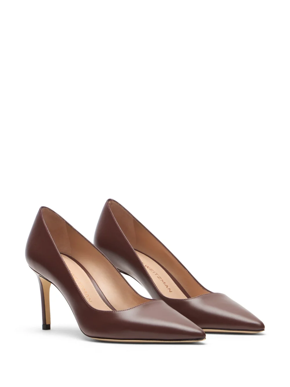 Stuart Weitzman Stuart Power Pump 75 in Brownstone, view 2