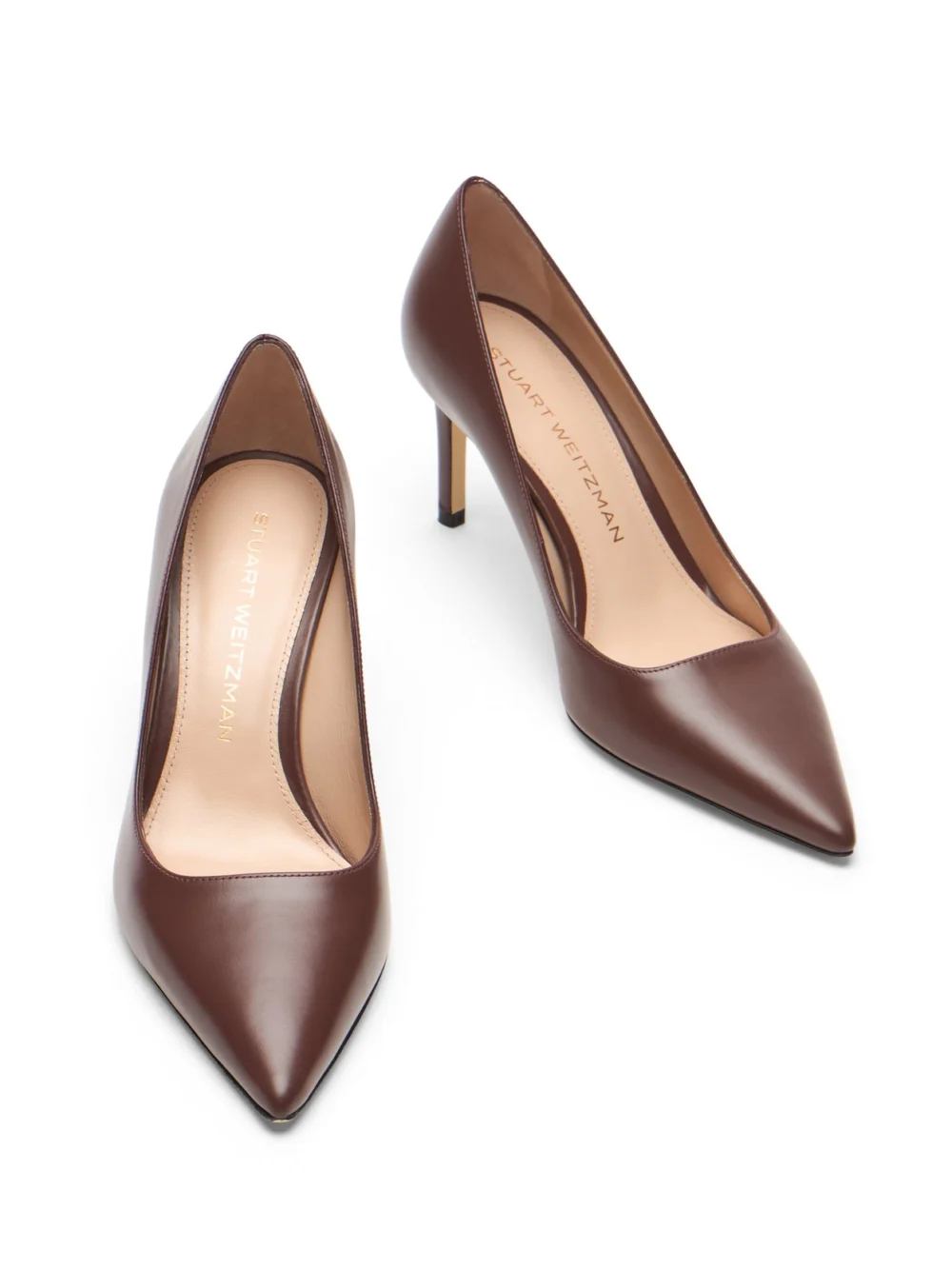 Stuart Weitzman Stuart Power Pump 75 in Brownstone, view 4