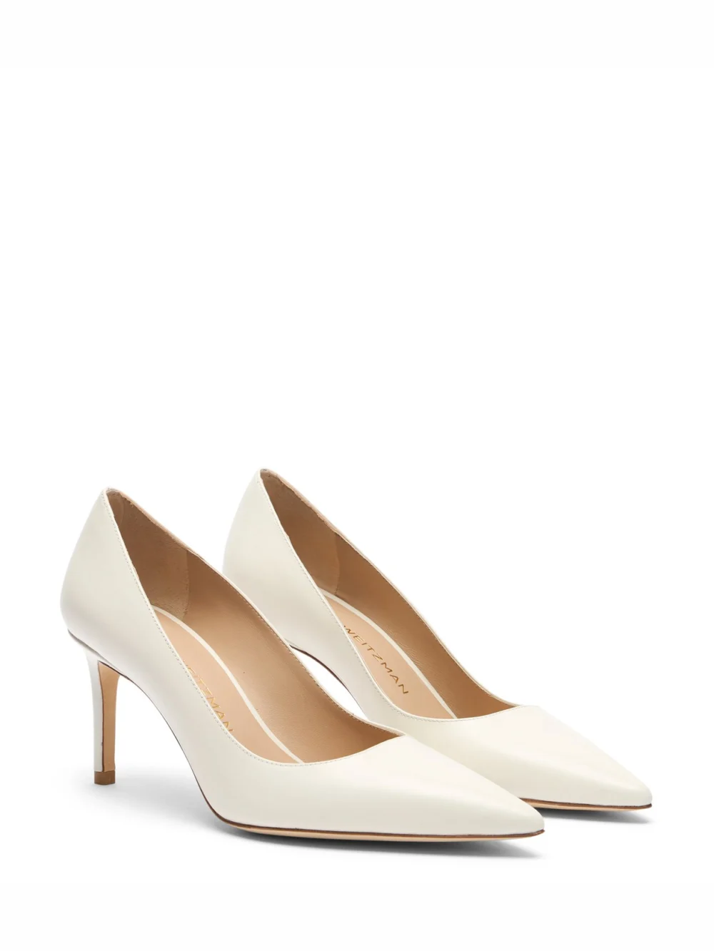 Stuart Weitzman Stuart Power Pump 75 in Cream, view 2