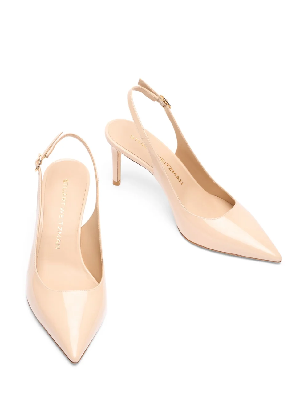 Stuart Weitzman Stuart Power Slingback 75 in Barely Beige, view 4