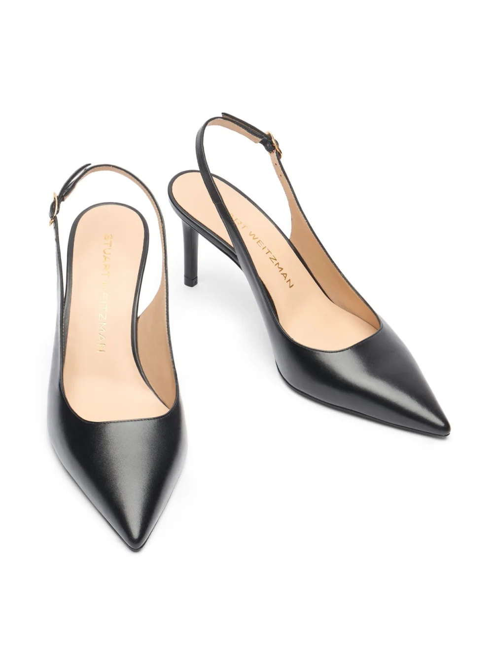 Stuart Weitzman Stuart Power Slingback 75 in Black, view 4
