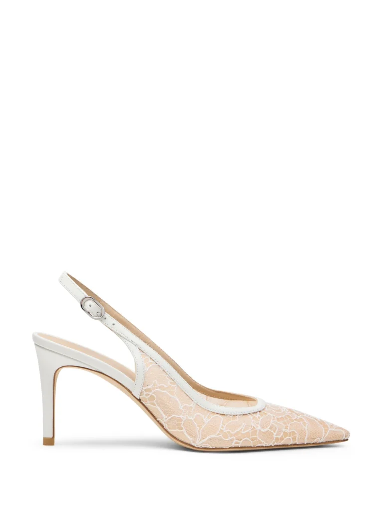 Stuart Weitzman Stuart Power Slingback 75 in Blanco/beige/blanco