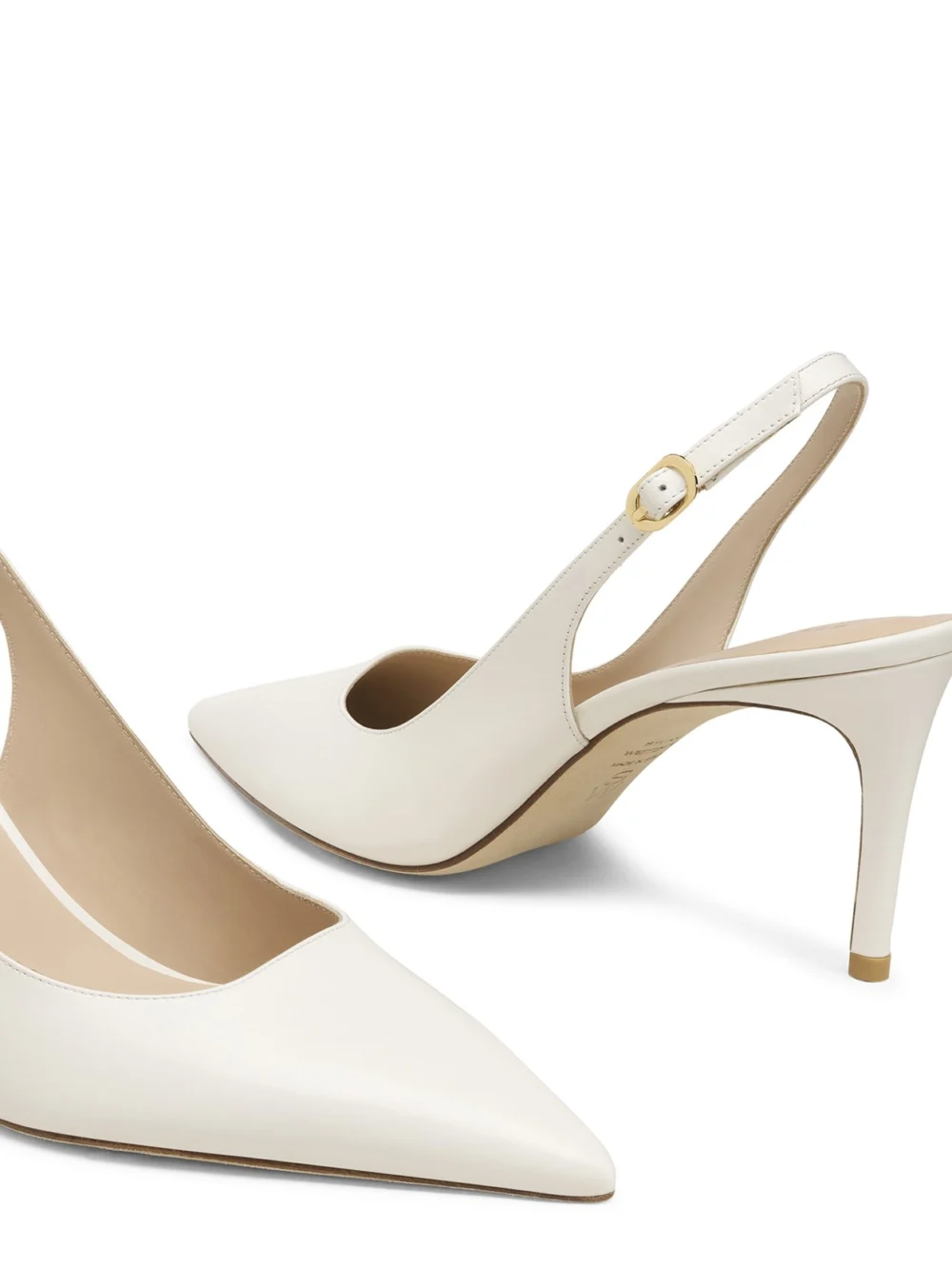 Stuart Weitzman Stuart Power Slingback 75 in Cream, view 4