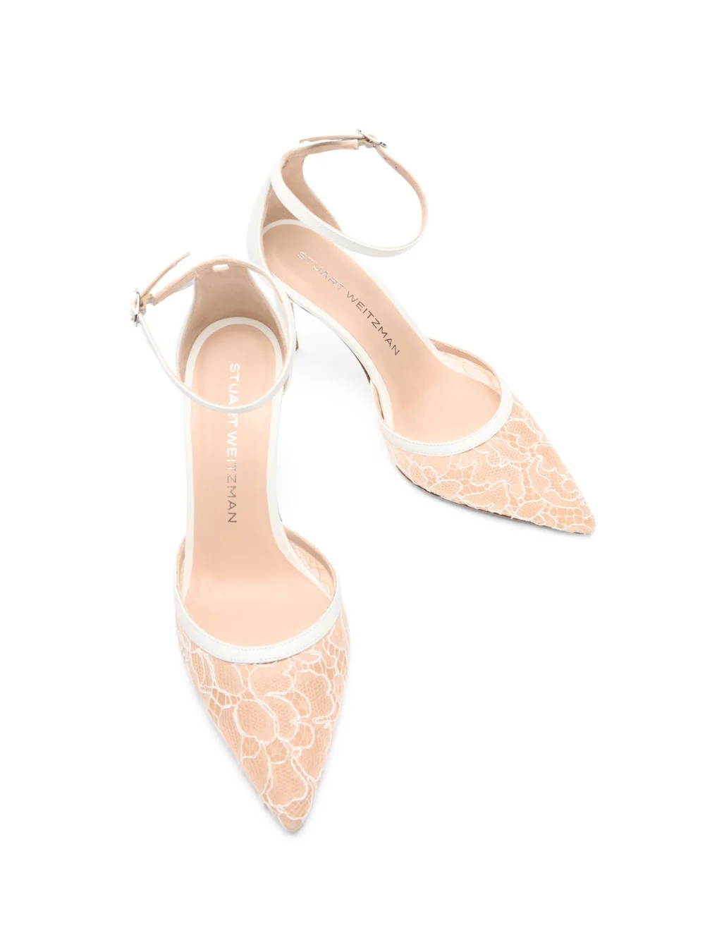 Stuart Weitzman Stuart Power Strap 85 in Blanco/beige/blanco, view 4