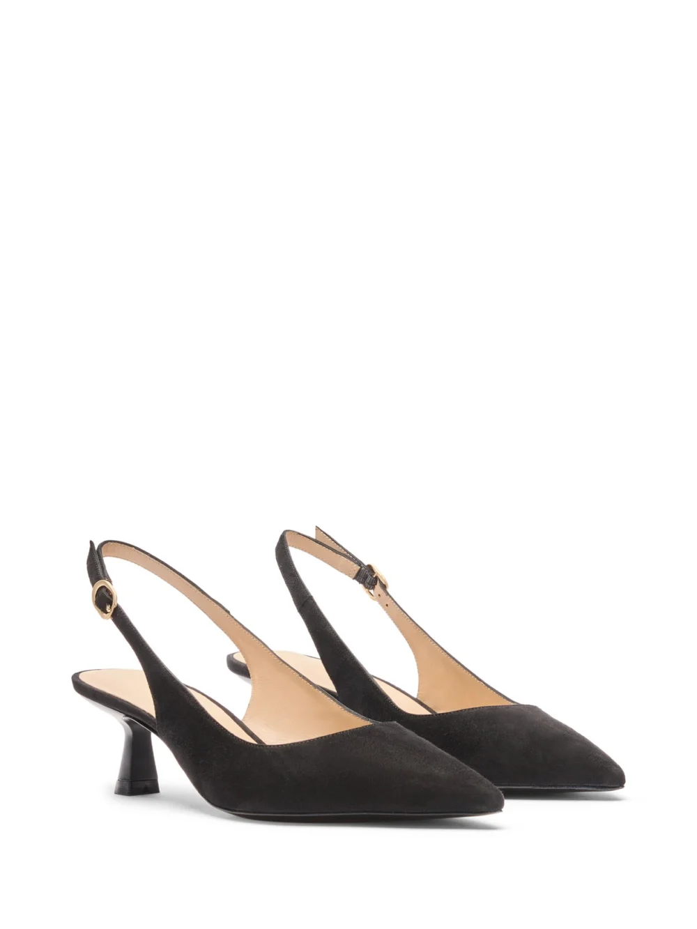Stuart Weitzman Stuart Sculpt Slingback 50 in Black, view 2