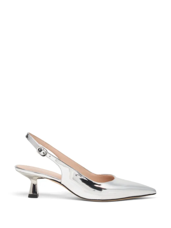 Stuart Weitzman Stuart Sculpt Slingback 50 in Silver