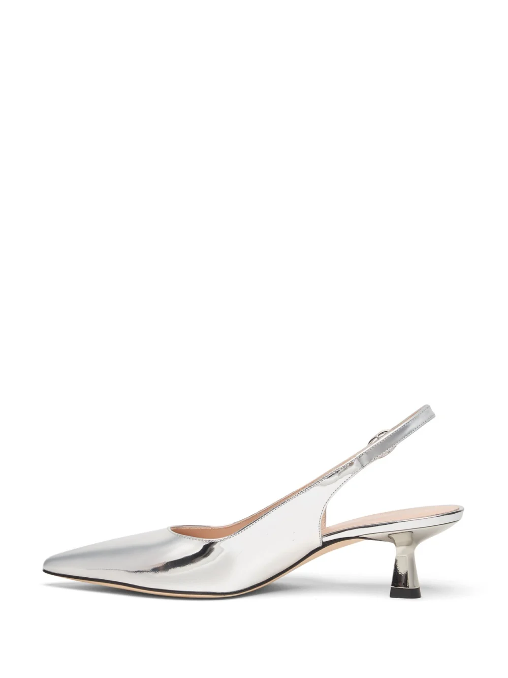 Stuart Weitzman Stuart Sculpt Slingback 50 in Silver, view 3