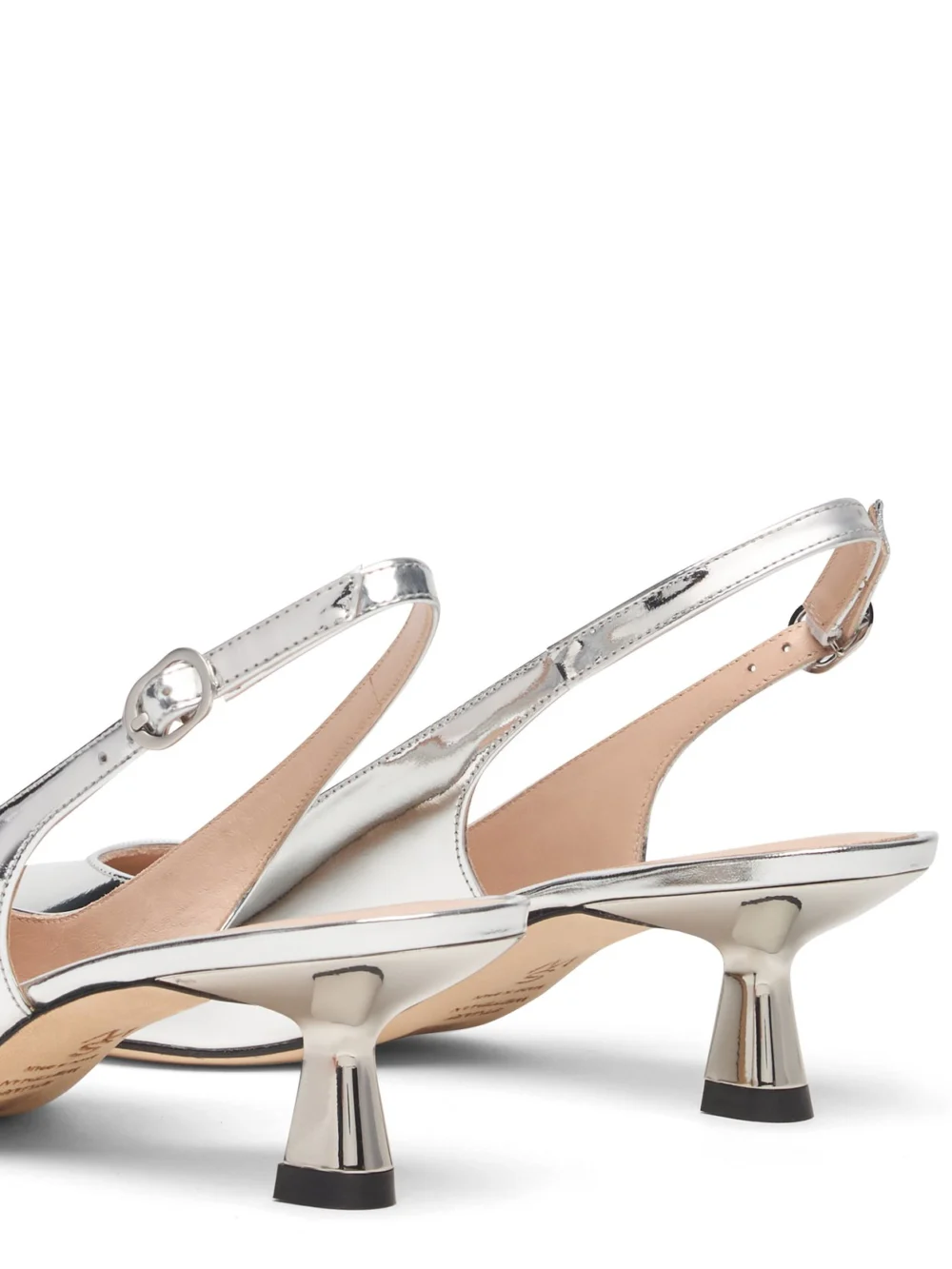 Stuart Weitzman Stuart Sculpt Slingback 50 in Silver, view 5