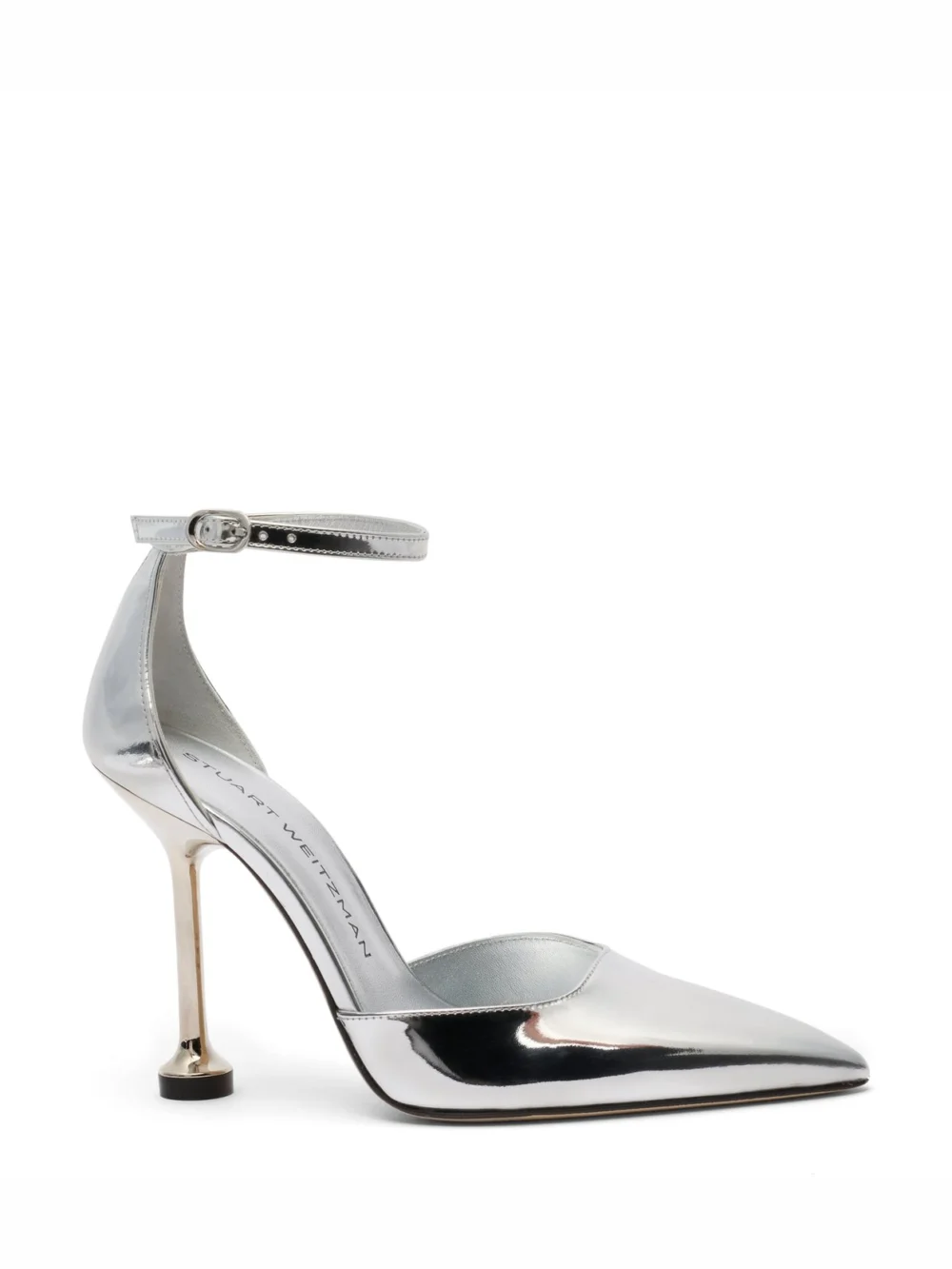 Stuart Weitzman Stuartini Pump 100 in silver