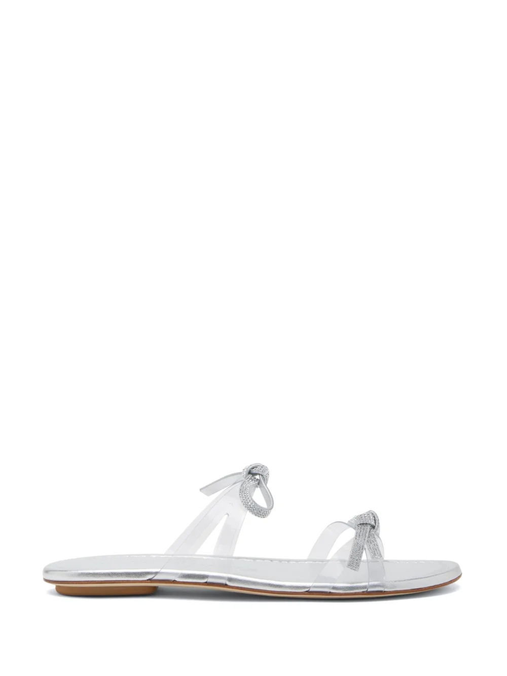 Stuart Weitzman Sw Bow Slide in Silver