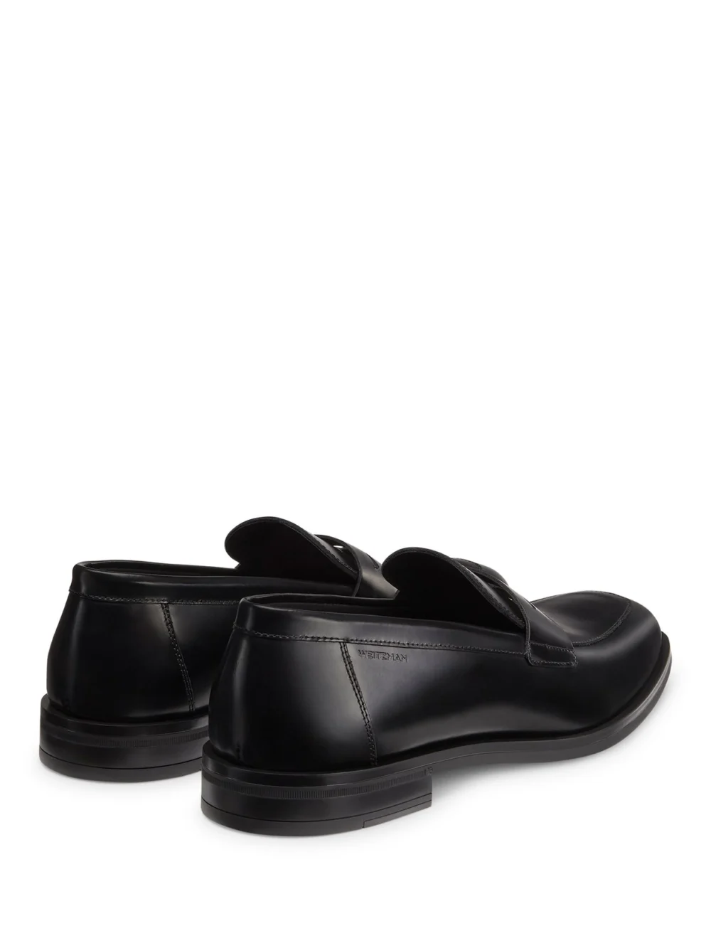 Stuart Weitzman Sw Club Classic Penny Loafer in Black, view 3