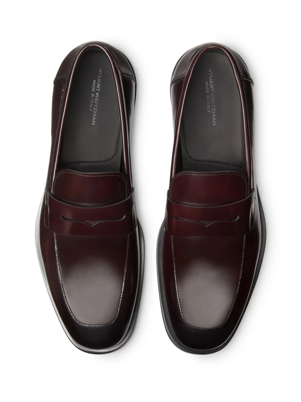 Stuart Weitzman Sw Club Classic Penny Loafer in Burgundy, view 4