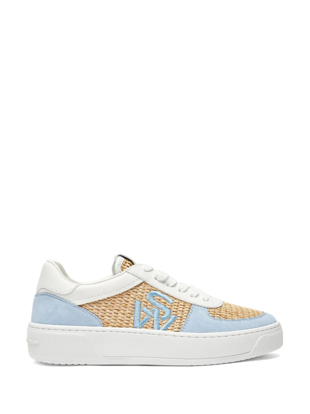 Stuart Weitzman Sw Courtside Logo Sneaker in sky blue