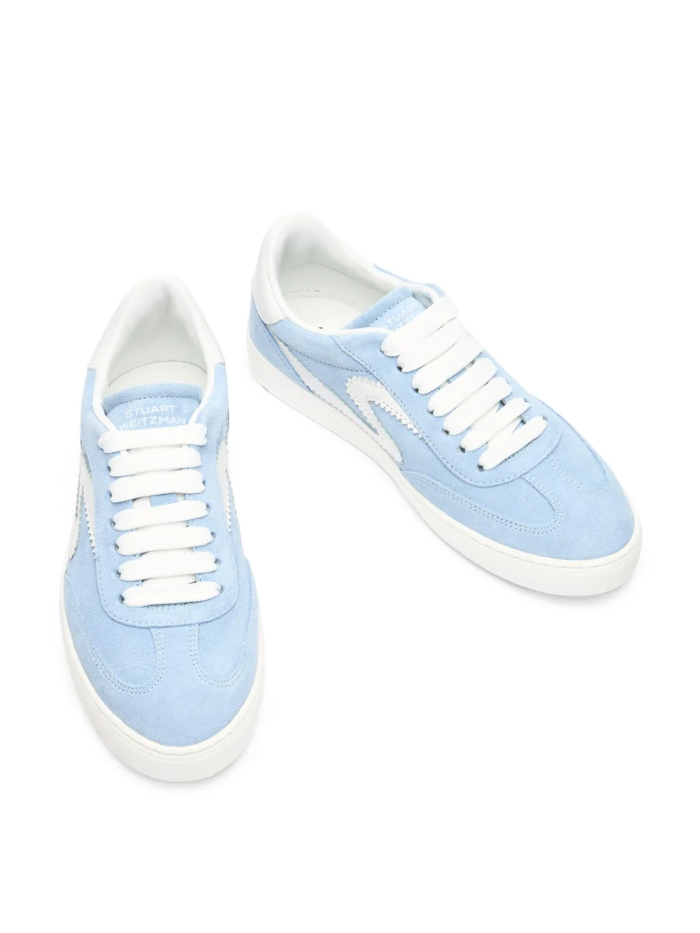 Stuart Weitzman Sw Runaround Sneaker in Cielo/white, view 4