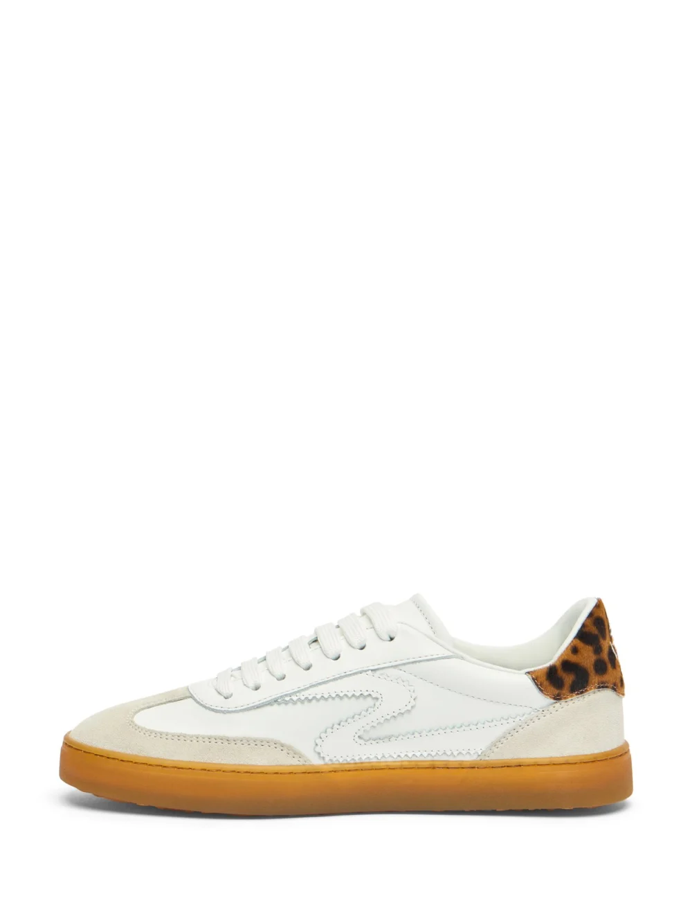 Stuart Weitzman Sw Runaround Sneaker in Cobblestone/white/classic, view 3