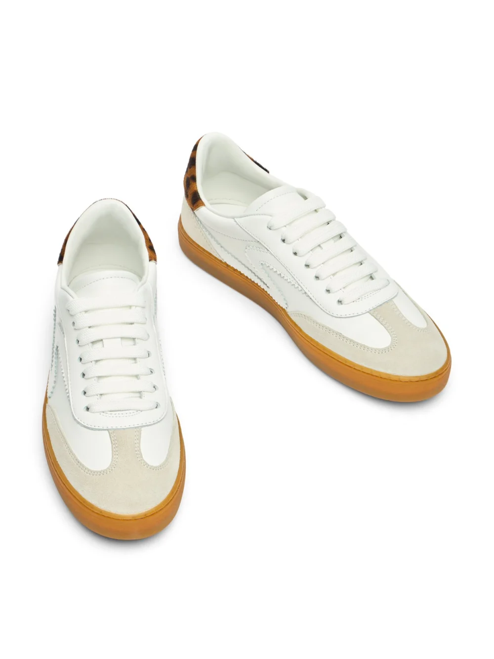 Stuart Weitzman Sw Runaround Sneaker in Cobblestone/white/classic, view 4