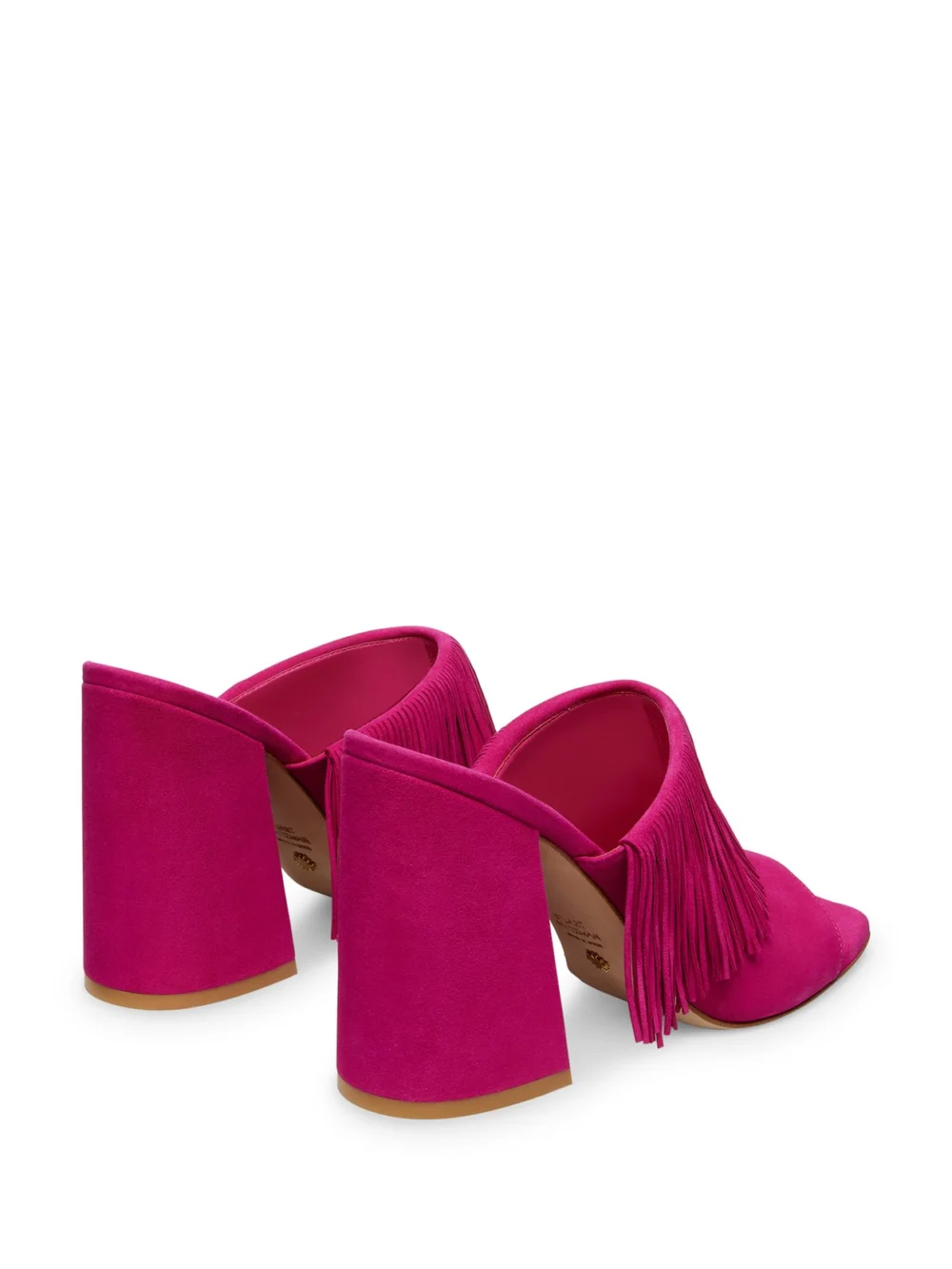 Stuart Weitzman Tia Fringe 100 Slide in Begonia, view 3