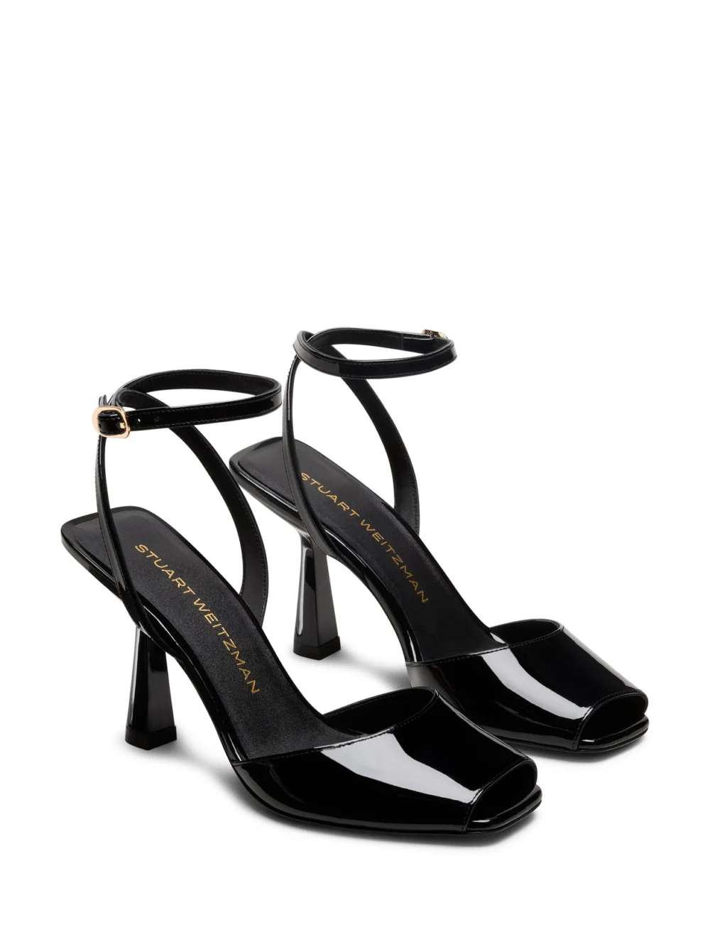 Stuart Weitzman Val Sandal 85 in Black, view 2