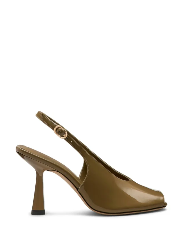 Stuart Weitzman Val Slingback 85 in Golden Olive