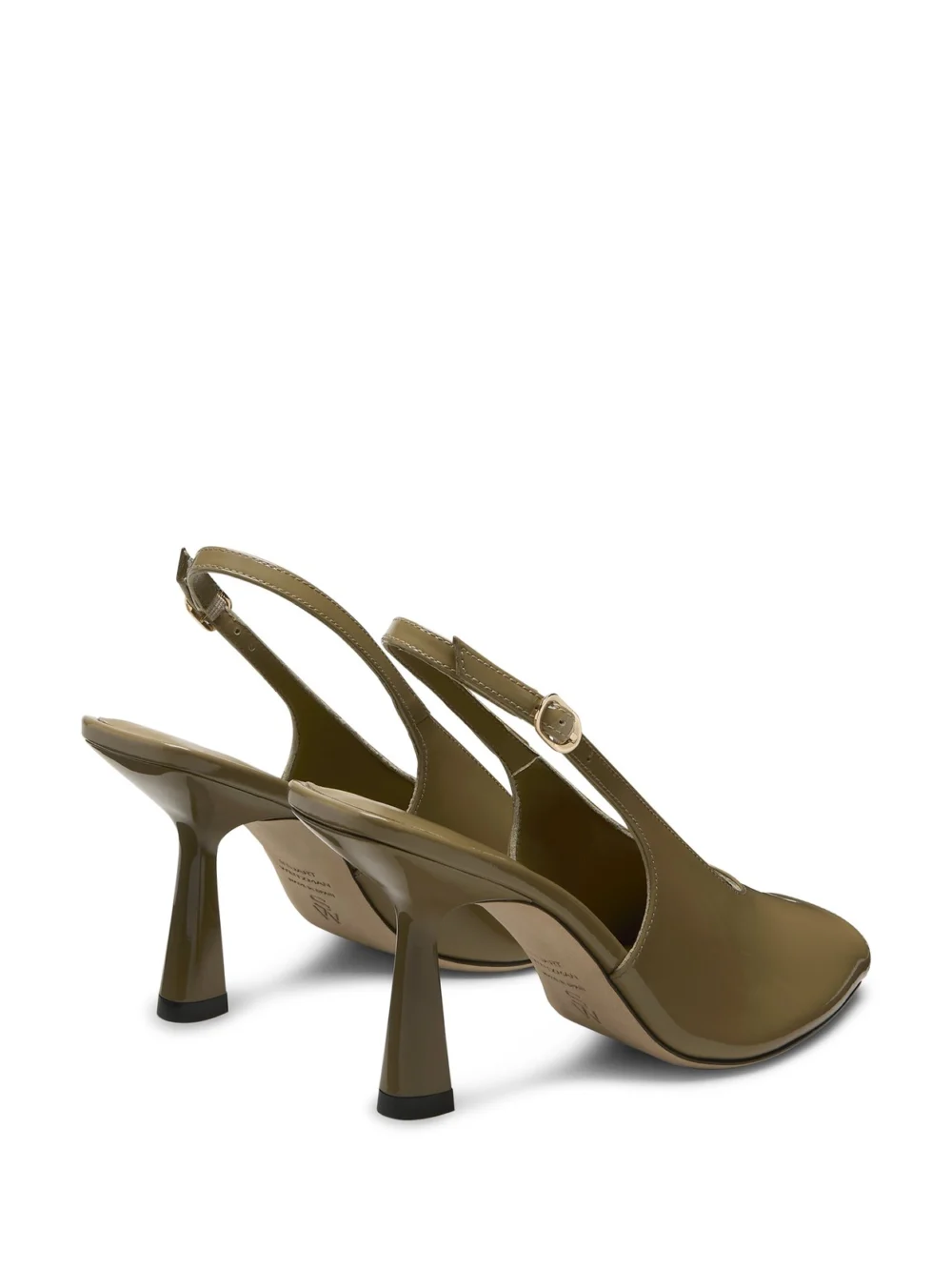 Stuart Weitzman Val Slingback 85 in Golden Olive, view 3
