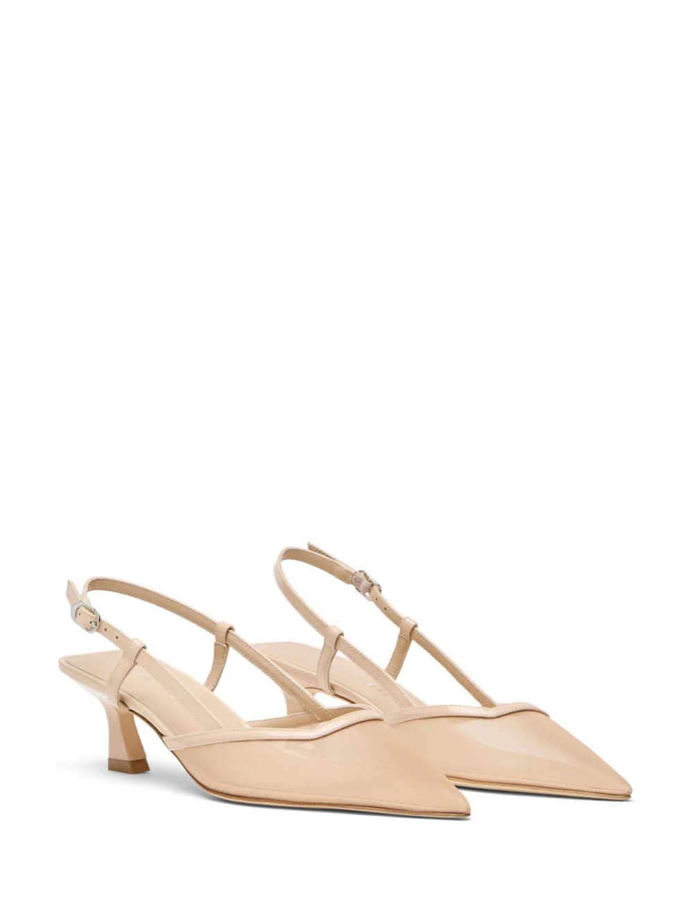 Stuart Weitzman Vinnie 50 Slingback in Beige/barely Beige, view 2