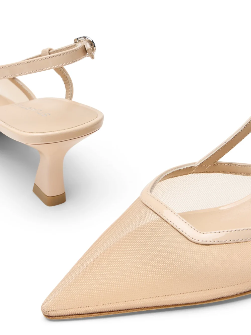 Stuart Weitzman Vinnie 50 Slingback in Beige/barely Beige, view 6
