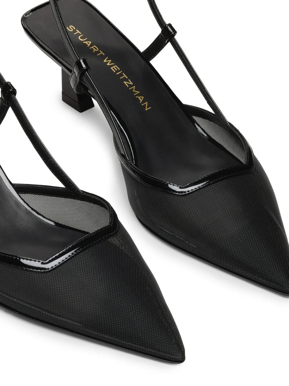 Stuart Weitzman Vinnie 50 Slingback in Black, view 4