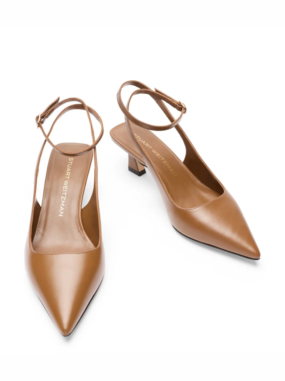 Stuart Weitzman Vinnie 50 Strap Pump in Toasted Almond, view 4