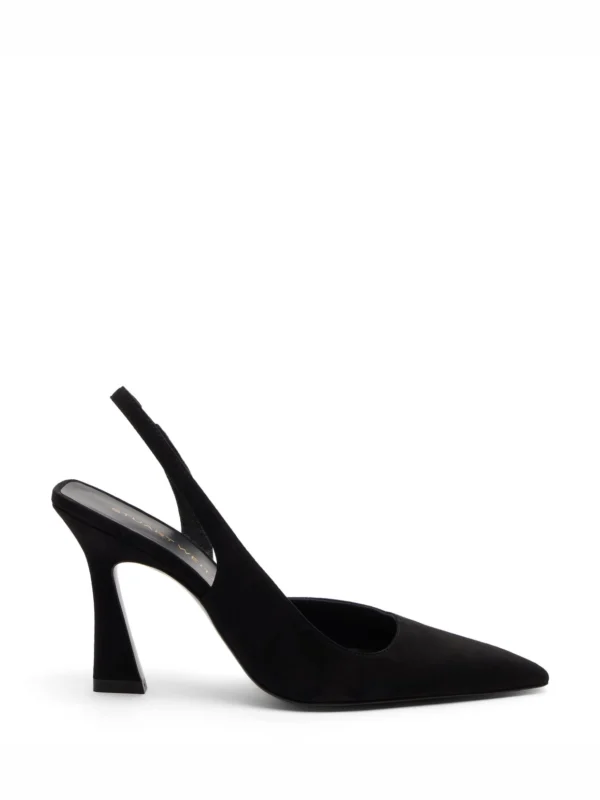 Stuart Weitzman Vinnie 85 Dorsay Slingback in Black